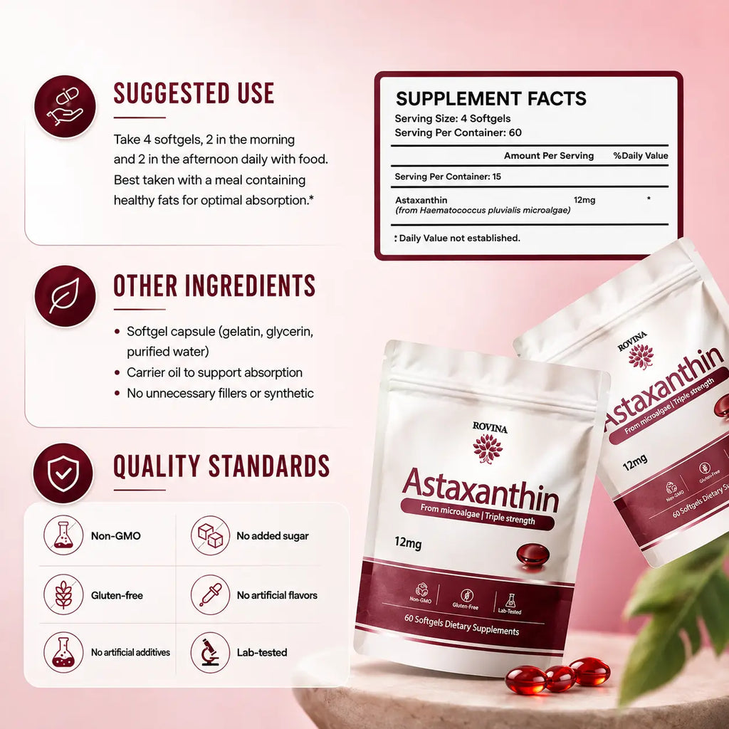 Rovina Astaxanthin 12mg Softgels